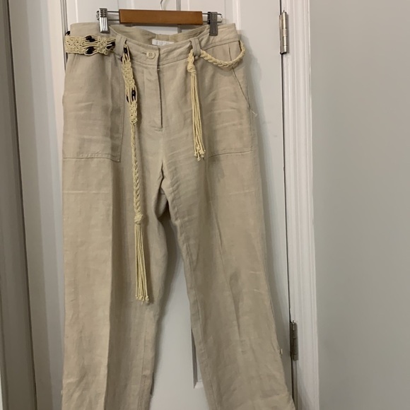 Linen pants Macys 4-pocket Charter club new without tags size 8 - Picture 7 of 9